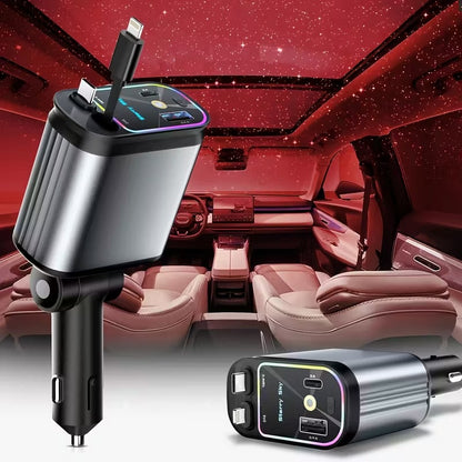 Chargeur de voiture avec câble rétractable!